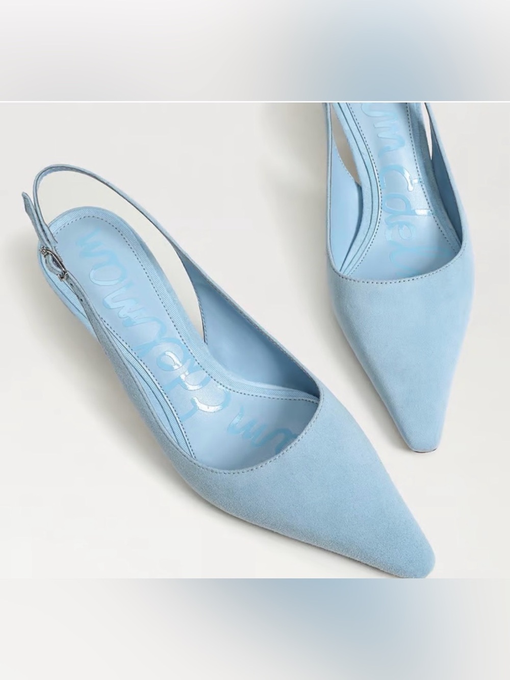 Sam Edelman Spring Blue Suede Bianka Slingback Pump